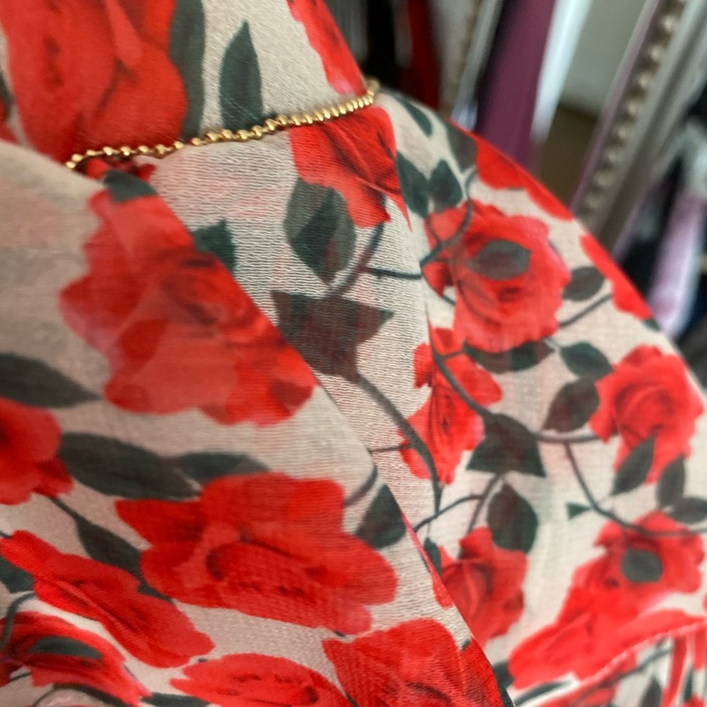 Red Rose Floral Swing Dress - Picture 4 of 9